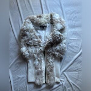 Fur sweater vest
